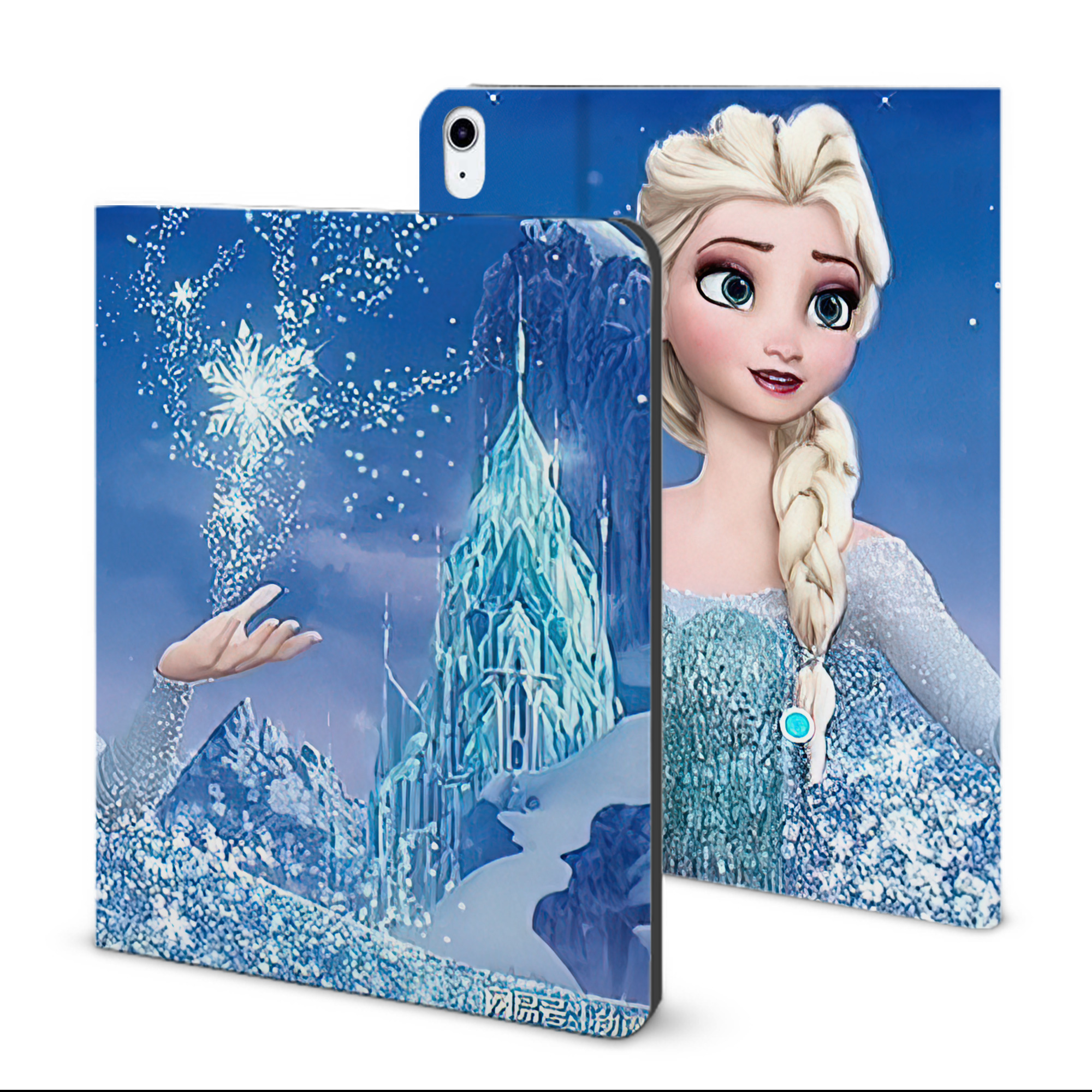 （画像用） アナと雪の女王 アンナ エルサ Frozen Anna Elsa IPad ケース ブック型 PUレザー TPU 耐衝撃 軽量 薄型 ペン収納なし 全面保護 IPad 各モデル対応